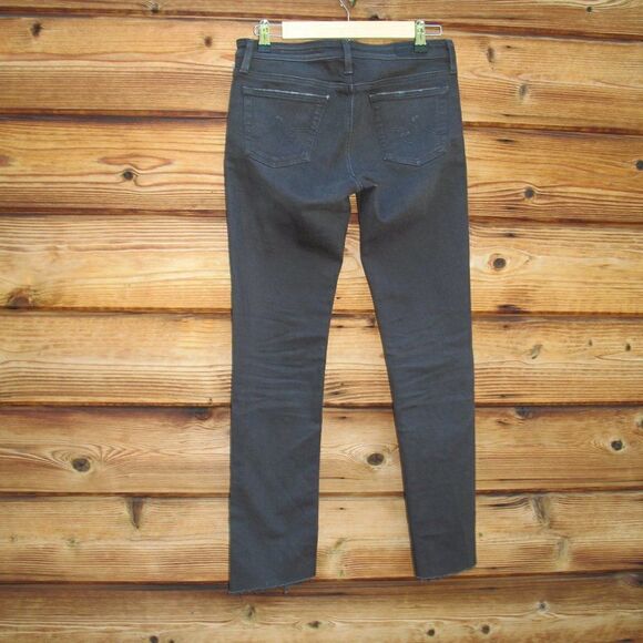 AG Premiere Black Skinny Straight Ankle Jeans - Picture 6 of 10